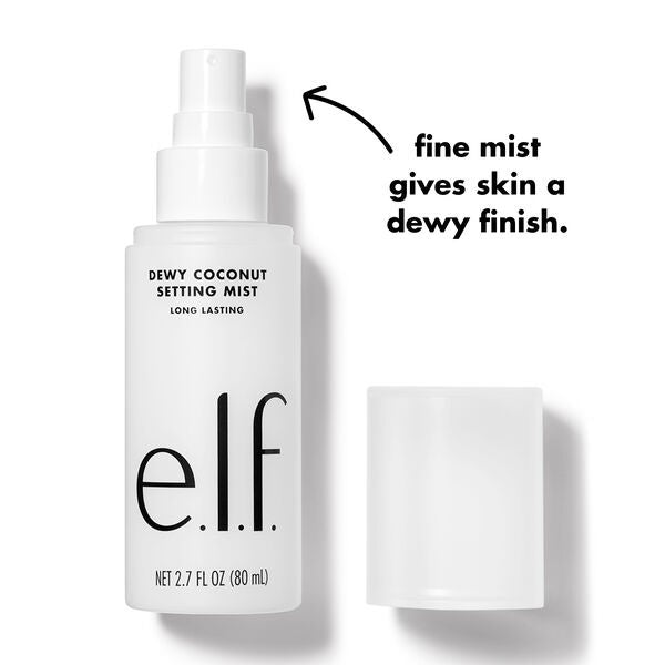 e. l.f. Cosmetics Dewy Coconut Setting Mist in Green - Vegan and Cruelty-Free Makeup