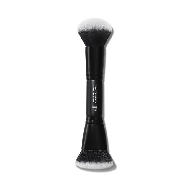 e. l.f. Cosmetics Liquid Bronzer & Contour Duo Brush - Vegan and Cruelty-Free Makeup