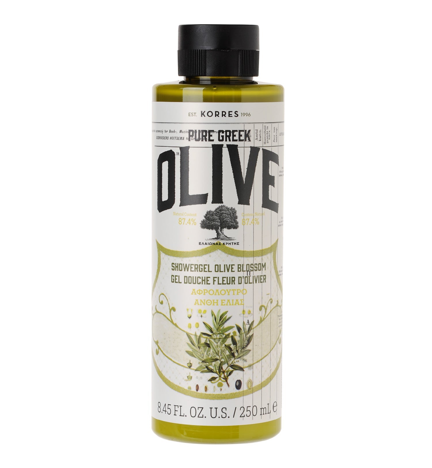 Pure Greek Olive Shower Gel Olive Blossom 250ml