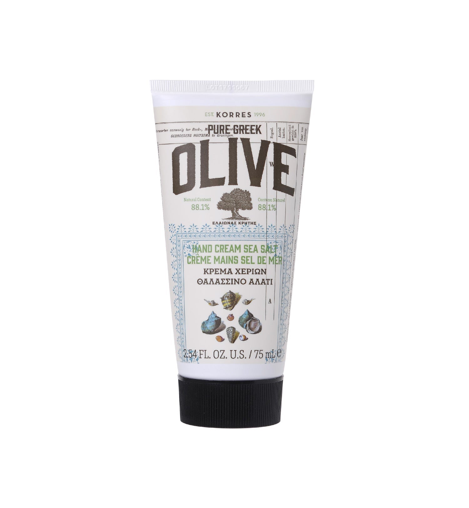 Pure Greek Olive Hand Cream Sea Salt 75ml