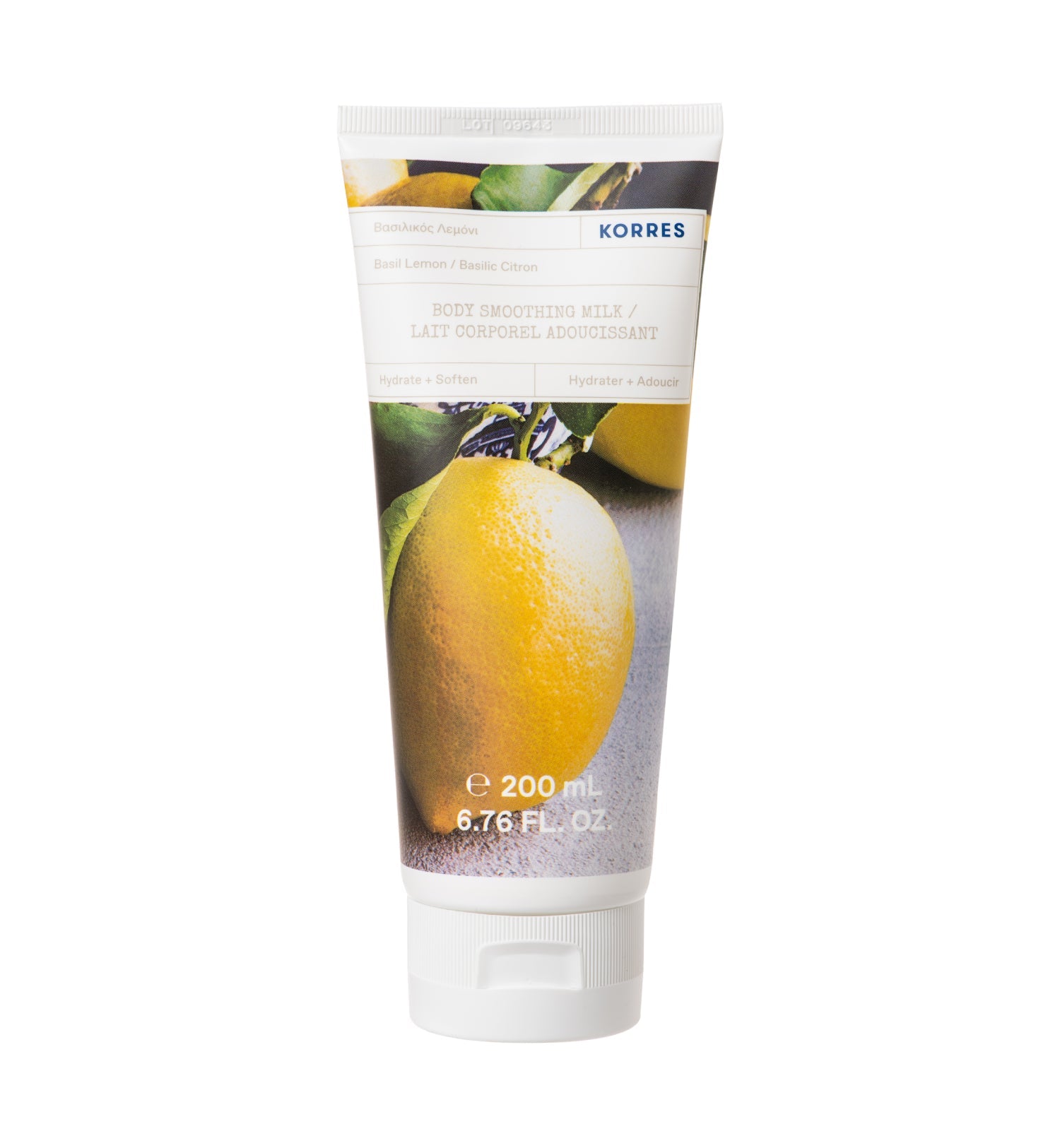 Body Smoothing Milk Basil Lemon 200ml