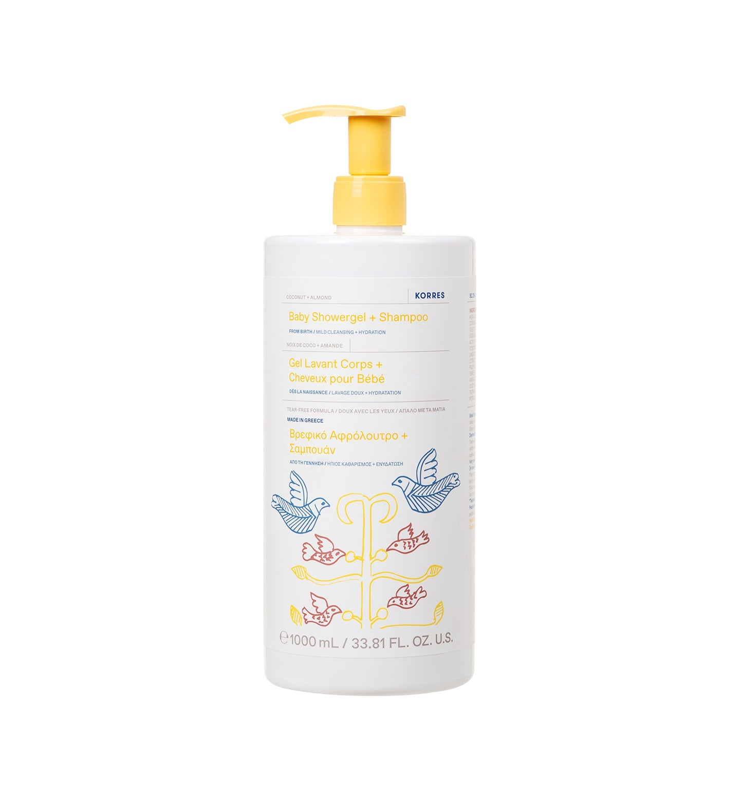 Coconut + Almond Baby Showergel + Shampoo 1L