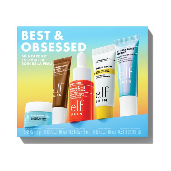 e. l.f. Cosmetics Best & Obsessed Skincare Kit - Vegan and Cruelty-Free Makeup