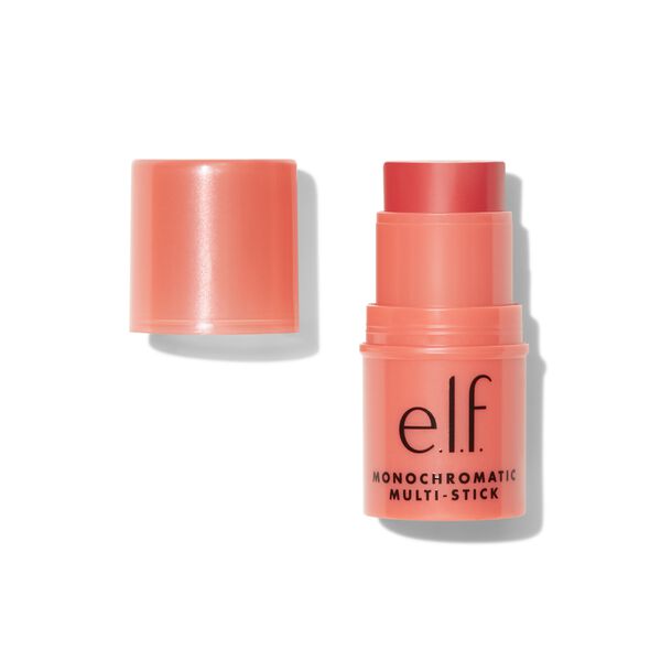 e. l.f. Cosmetics Monochromatic Multi Stick in Mid-Tone Peach Pink W & Gold Shimmer - Vegan and Cruelty-Free Makeup