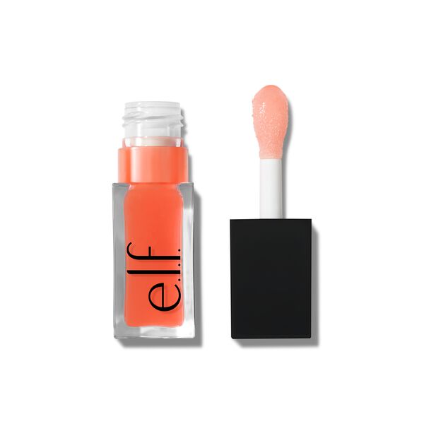 e. l.f. Cosmetics Glow Reviver Lip Oil in Coral Fixation -Sheer Coral - Vegan and Cruelty-Free Makeup