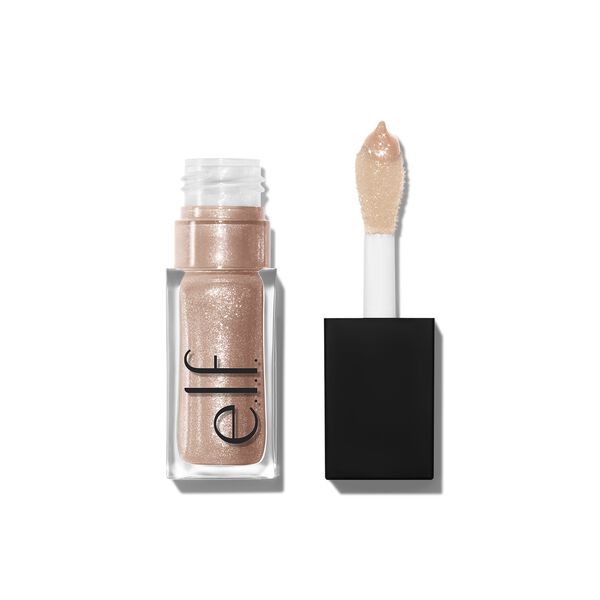 e. l.f. Cosmetics Glow Reviver Lip Oil Glimmer in Champagne + Crystal Pearl - Vegan and Cruelty-Free Makeup