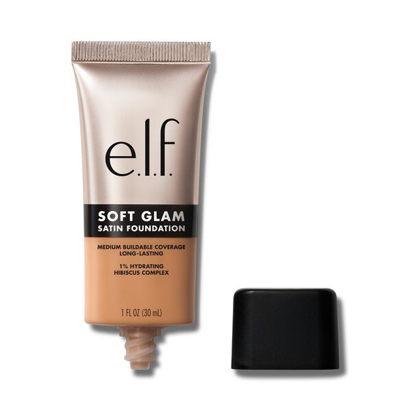 e. l.f. Cosmetics Soft Glam Satin Foundation in Tan With Cool Undertones - Vegan and Cruelty-Free Makeup