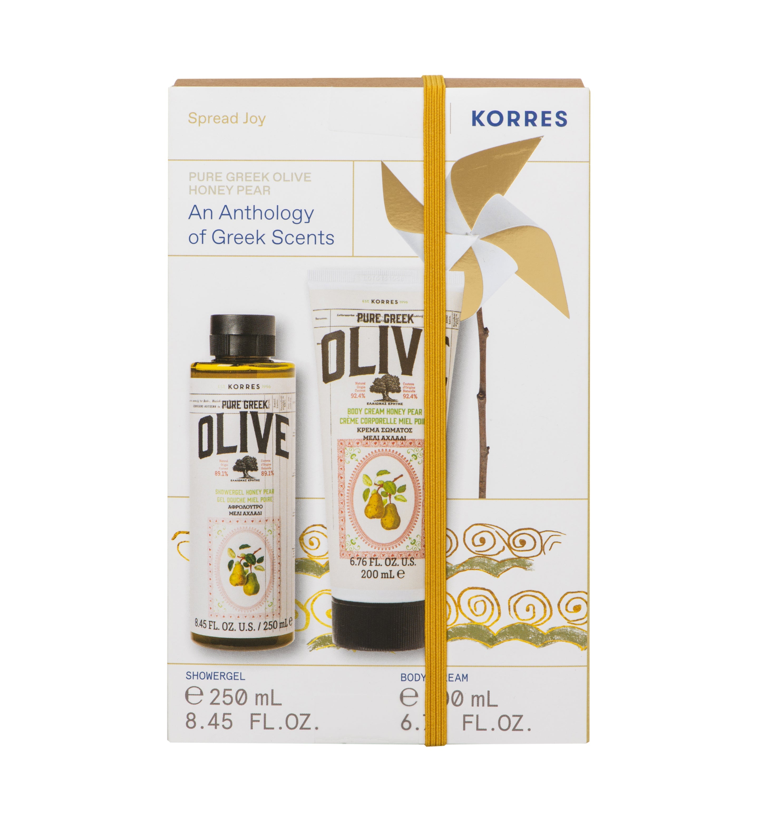 Pure Greek Olive Honey Pear An Anthology of Greek Scents Body Care Set (Worth £26)