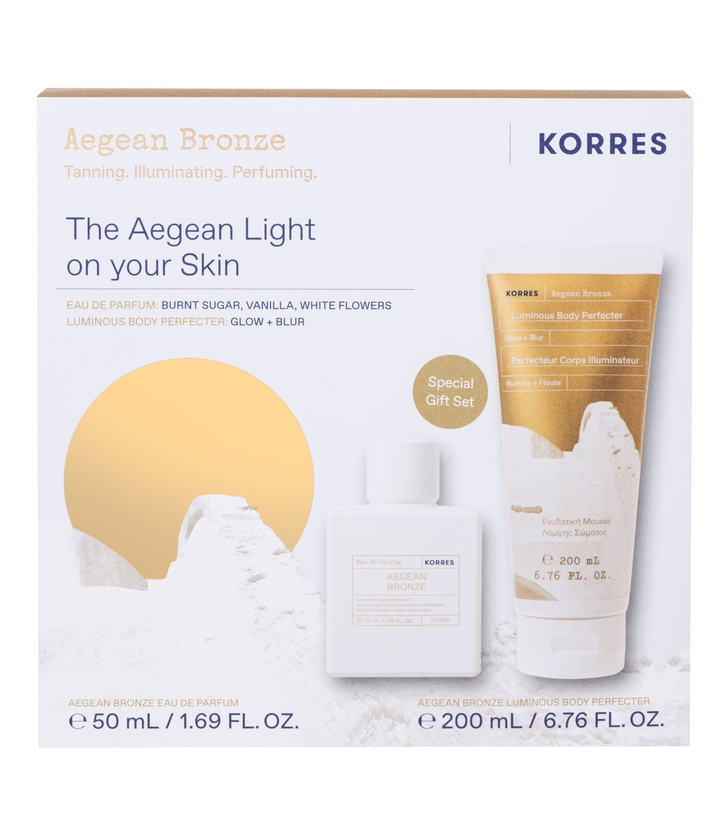 The Aegean Bronze Eau De Parfum + Body Perfector Set (Worth £84)