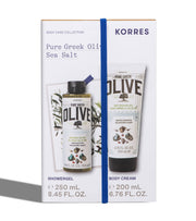 Pure Greek Olive Sea Salt Bodycare Collection Set (Worth £26)